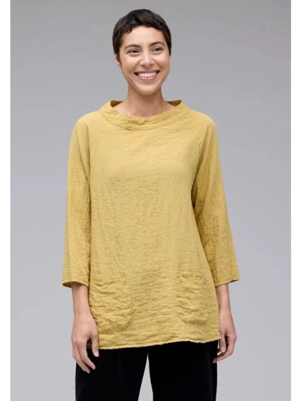Cut Loose Raglan Pocket Top In Fall Parachute #6386798 - Mustard Seed - Medium